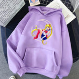Sailor Moon Kawaii Print Hoodies - Heesse