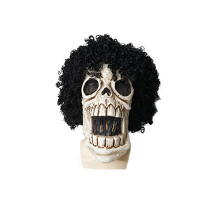 Skeleton With Hair Wig Mask