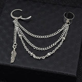 Kpop Multi-layer Chain Drop Earrings - Heesse Fashion