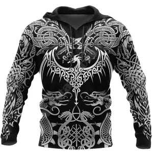 Armor Dragon Tattoo Art 3D Printed Hoodie - Heesse