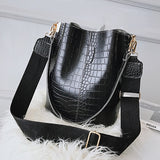 Women Shoulder Luxury PU Leather Bucket Bag - Heesse