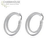 Silver Hoop Earrings for Women - Heesse