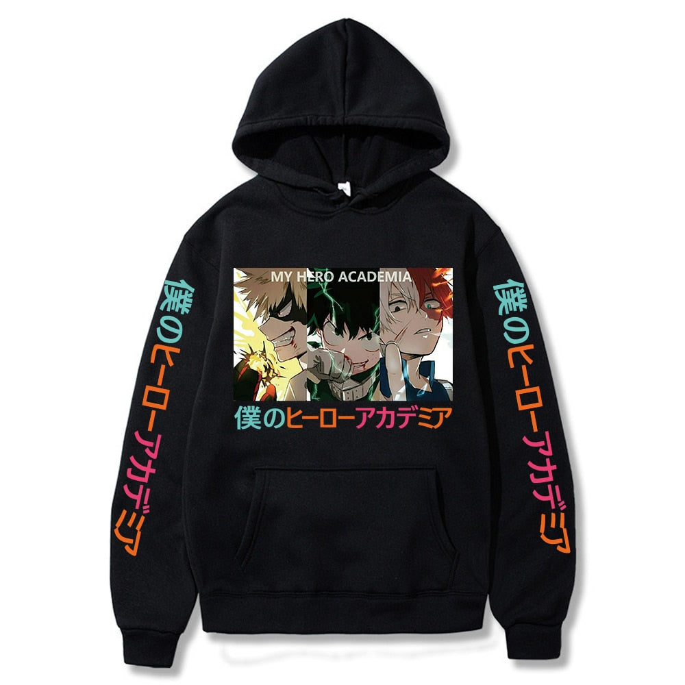 My Hero Academia Hoodie (Bakugou, Deku, Shoto Todoroki) – Heesse