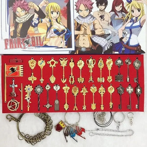 35 pieces Fairy Tail Keychain Box Anime Badges - Heesse