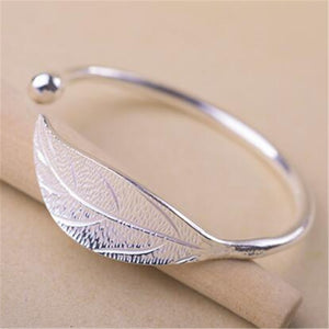 Silver Plated Leaf Bracelets Women - Heesse
