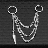 Kpop Multi-layer Chain Drop Earrings - Heesse Fashion