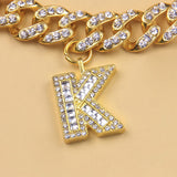 26 Initial Baguette Letter Necklace - Heesse