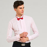 Men Tuxedo Dress Shirt French Cufflinks Long Sleeve Shirts small to plus size - Heesse