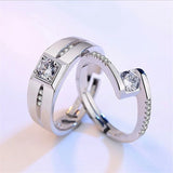Silver Plated Resizeable 2Pcs/Couple Set - Heesse