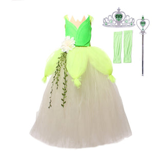 Princess Green Dress Cosplay For Kids