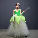 Princess Green Dress Cosplay For Kids