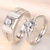 Silver Plated Resizeable 2Pcs/Couple Set - Heesse