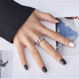 925 Sterling Silver Chain Rings for Women - Heesse