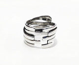 925 Sterling Silver Irregular Geometric Rings For Ladies - Heesse