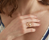 925 Sterling Silver Vintage Pearl Rings for Elegant Women - Heesse