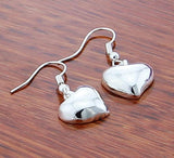 925 Sterling Silver Heart Drop Earrings For Woman - Heesse