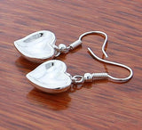 925 Sterling Silver Heart Drop Earrings For Woman - Heesse