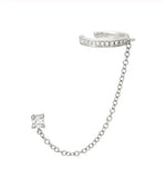 925 Sterling Silver 1 Pcs Chain Earrings - Heesse