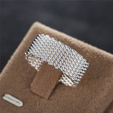 925 Sterling Silver Interwoven Web Ring For Woman - Heesse