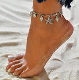 Gold Metal Shell Coconut Tree Ladies Anklets Bracelets - Heesse