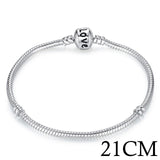 Silver Color LOVE Snake Chain Bracelet & Bangle 16CM-21CM - Heesse