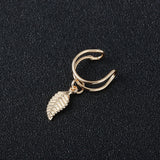 Fashion Gold Leaf Clip Earring For Women - Heesse