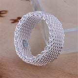 925 Sterling Silver Interwoven Web Ring For Woman - Heesse