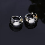 925 Sterling Silver Smooth Egg Shape Earrings For Women - Heesse