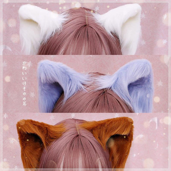 Handmade Cute Furry Ears Headwear Cosplay - Heesse