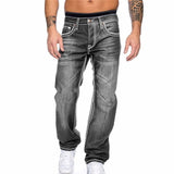 Mens Stretch Loose Straight Jeans - Heesse