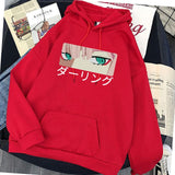 Darling In The Franxx hoodie Anime Harajuku Zero TWO Beautiful Girl Print Unisex Streetwear Loose Hip Hop Warm Hooded Sweatshirt - Heesse