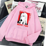 Darling In The Franxx hoodie Anime Harajuku Zero TWO Beautiful Girl Print Unisex Streetwear Loose Hip Hop Warm Hooded Sweatshirt - Heesse